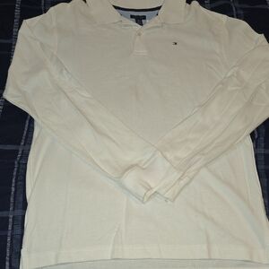 New Tommy Hilfiger Boy's XL White Long Sleeve Polo
